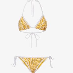 Yellow Fendi Lycra Bikini